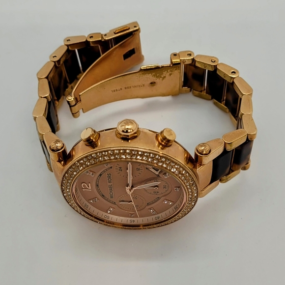 Michael Kors 39 mm Chrono Parker MK5538 Womens Watch - Picture 6 of 7